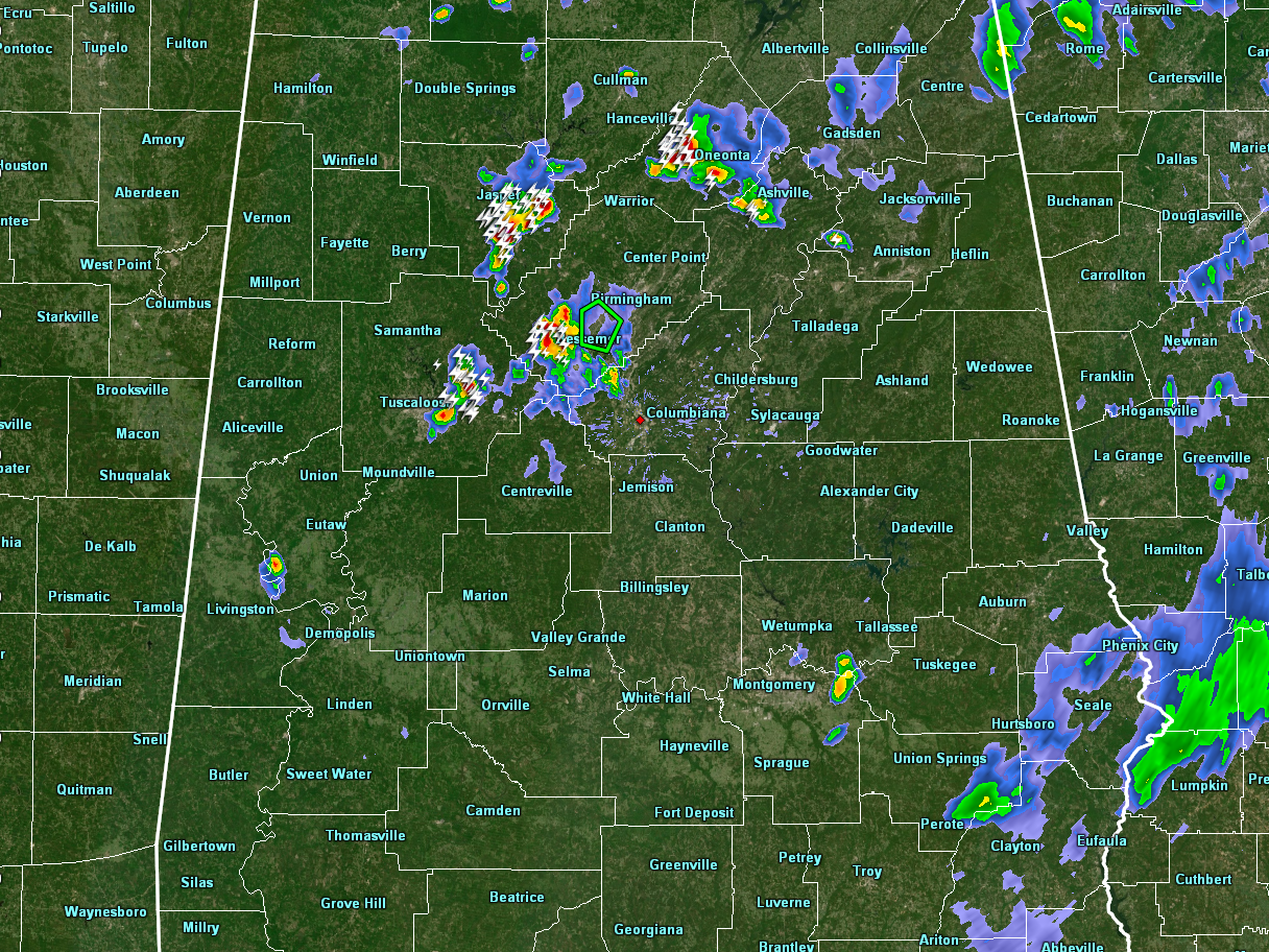 Stronger Storms Continue To Slowly Move SouthSouthwestward Through The