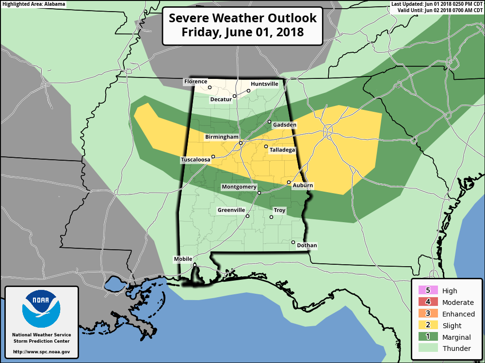 Storm Prediction Center Downgrades Risks For Remainder Of The Day The