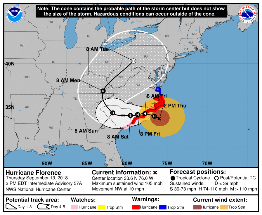 Quick Afternoon Update On Florence The Alabama Weather Blog