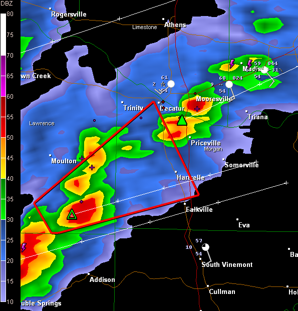 North Alabama Tornado Warning