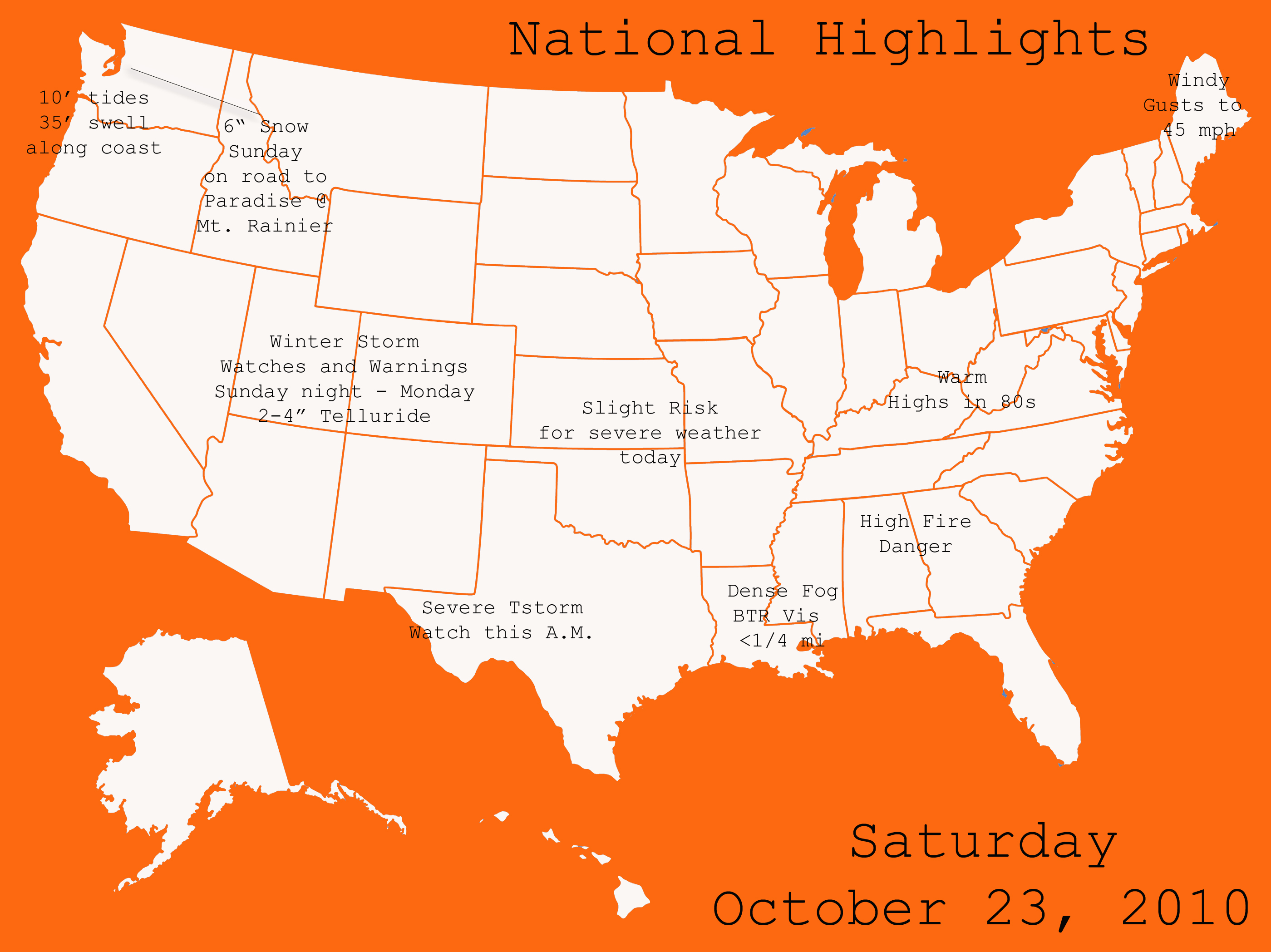 National Weather Highlights