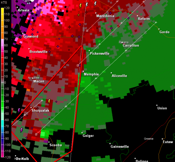 Heads up Northern Sumter/Pickens | Alabama Weather Network