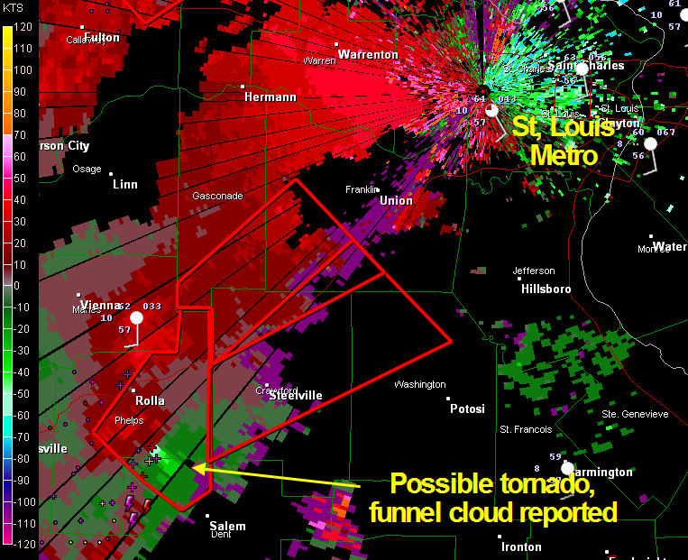 Tornado Southwest of St. Louis