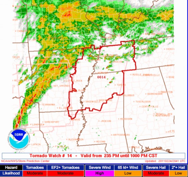 New Tornado Watch To Our West