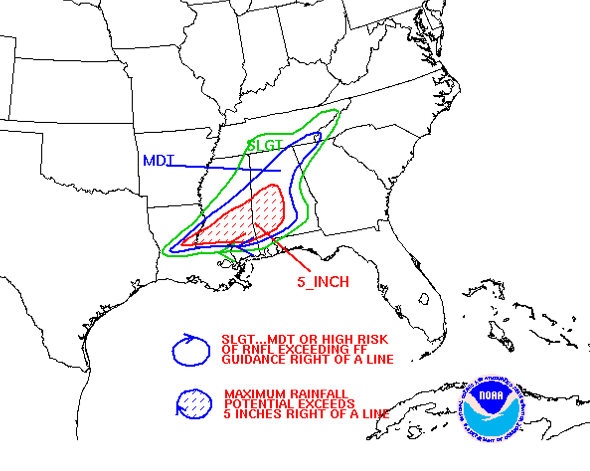 Excessive Rain Event Unfolding For Alabama