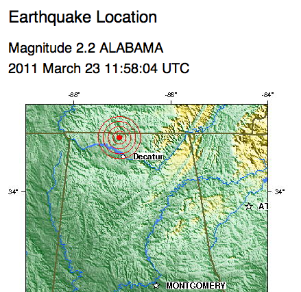 A Light Alabama Quake This Morning