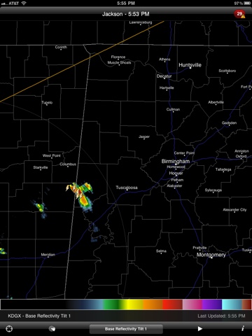 Isolated West Alabama Storm