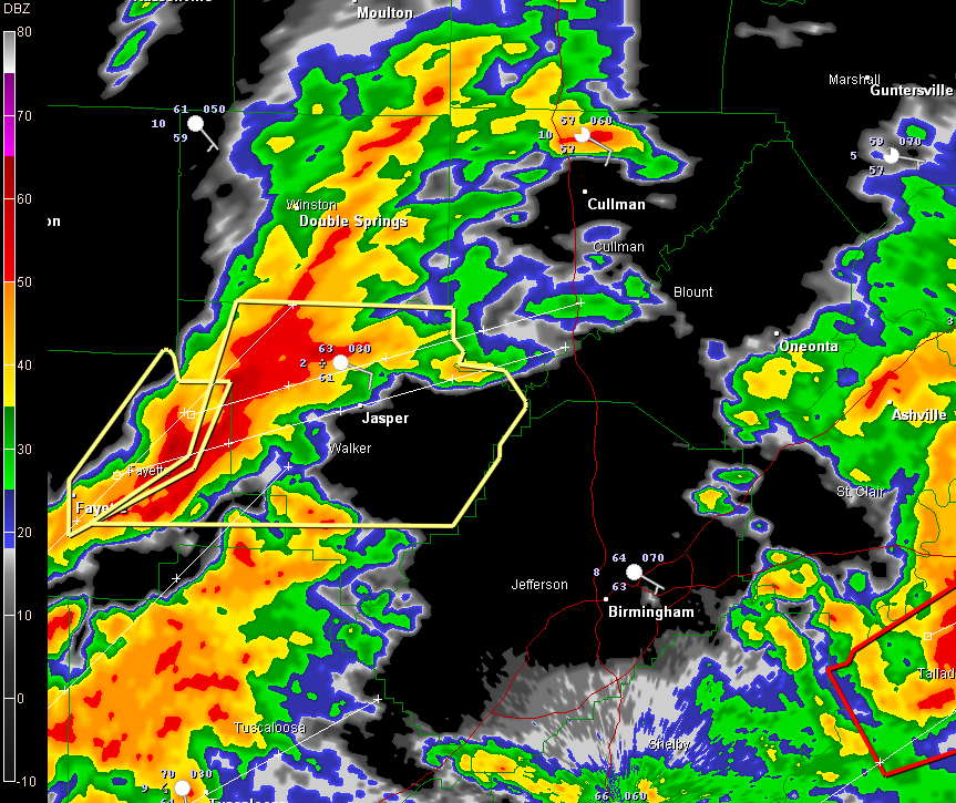 Severe Thunderstorm Warning Fayette and Walker Counties The Alabama