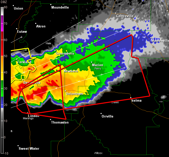 Tornado Warning: Uniontown, Marion, Selma