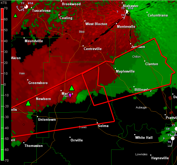 Tornado Warning: Autauga, Chilton, Dallas, Perry