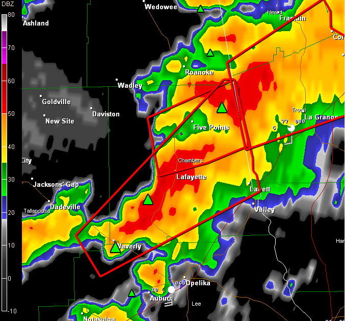 Tornado Warning: Chambers, Lee and Tallapoosa