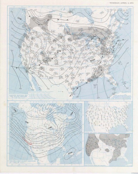 NOAA Daily Weather Map April 2, 1974