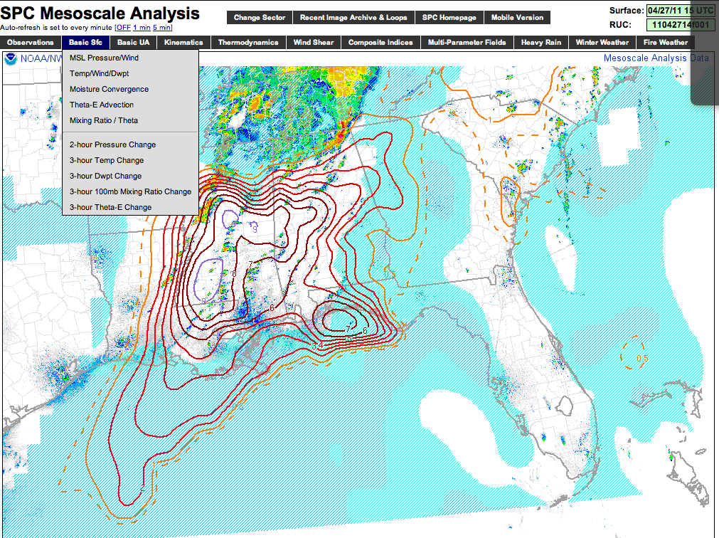 Very High STP Values Moving Into Alabama