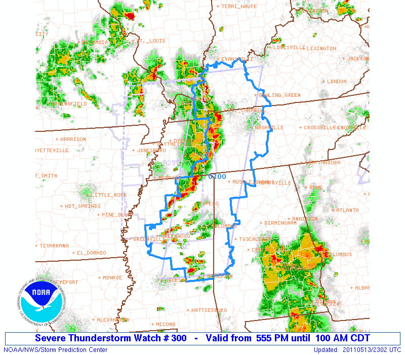 Severe T-storm Watch – NW Alabama