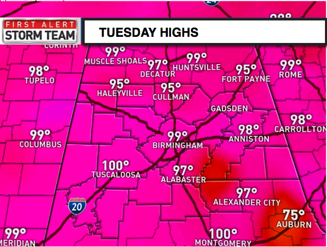 Rain Chances Go Up, Temps Go Down (a Little)