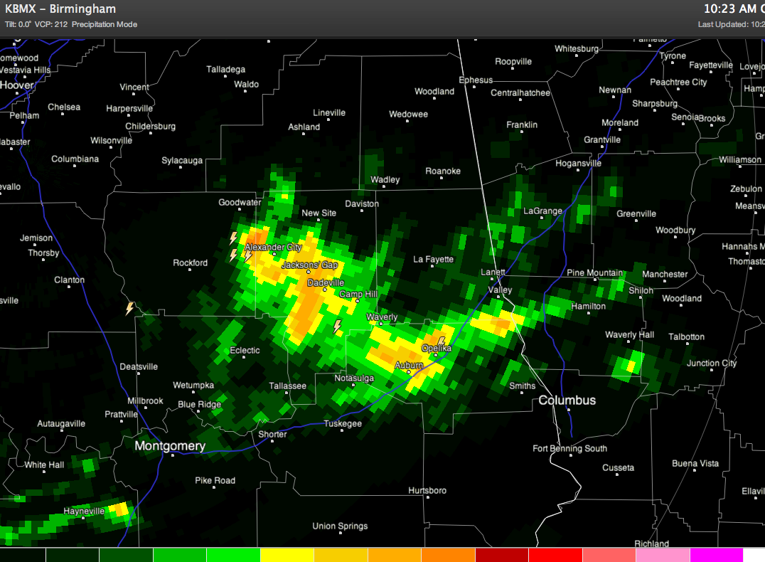 Flooding Issues Over East-Central Alabama