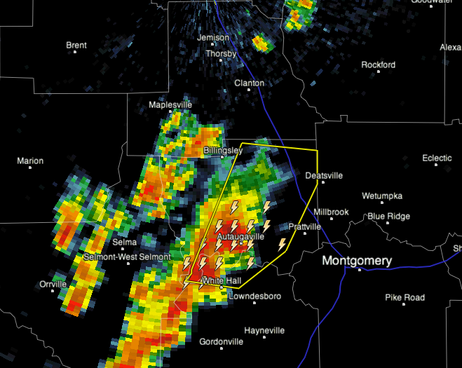 Severe Thunderstorm Warning : Autauga/Lowndes