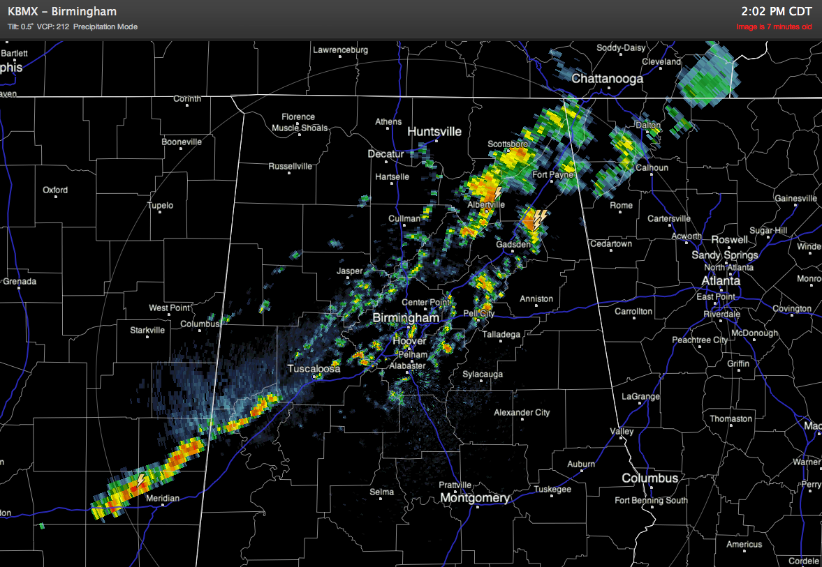 Cold Front Near Birmingham