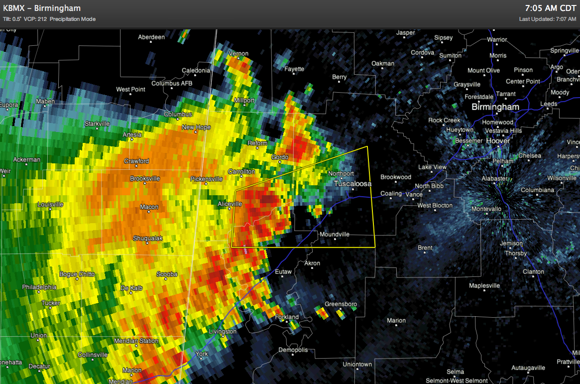 Severe T-Storm Warning: Pickens/Tuscaloosa/Greene