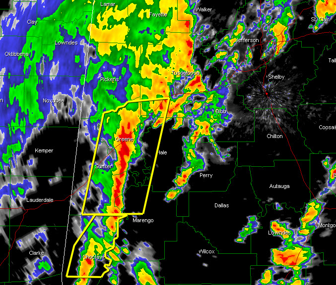 Pickens Removed While Tuscaloosa, Sumter, Marengo, Hale Continue Thunderstorm Warning until 300