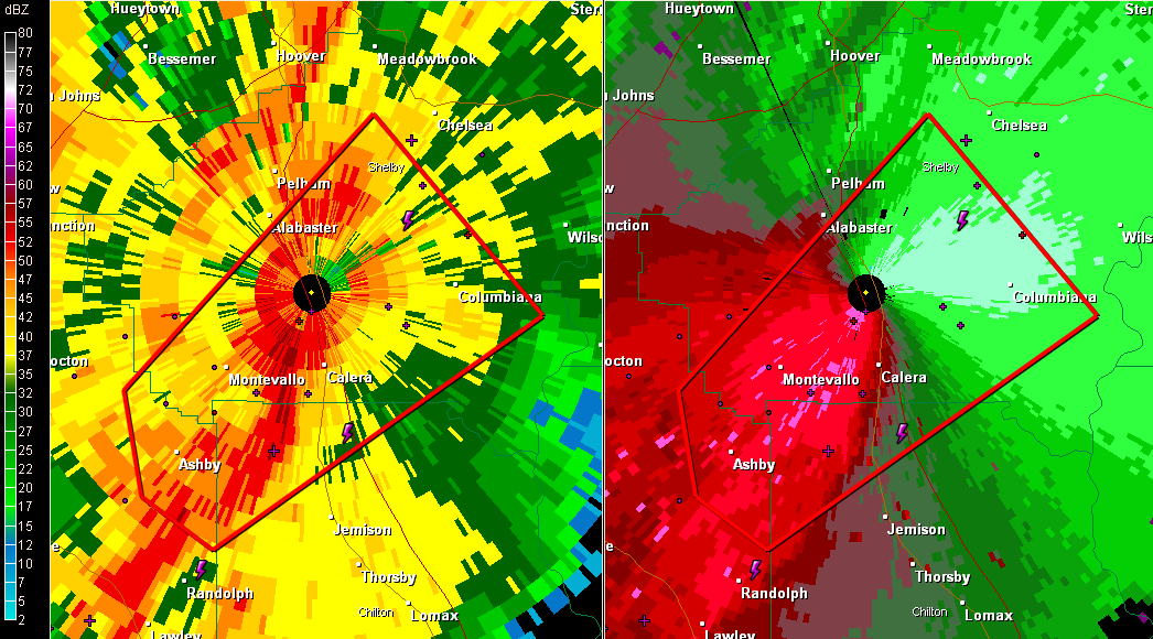 Damaging Winds/Tornado Possible Bibb. Chilton and Shelby