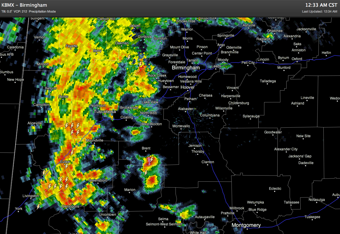 Strong Storm Over Bibb County