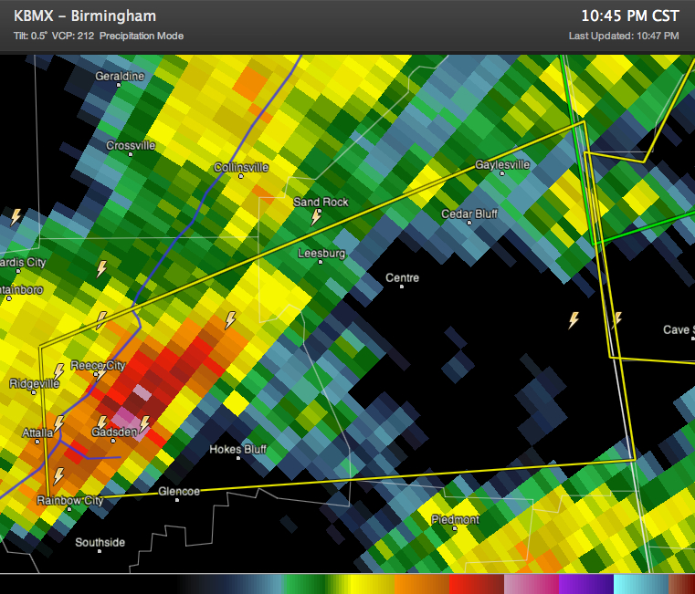 Severe Thunderstorm Warning Cherokee/Etowah The Alabama Weather Blog