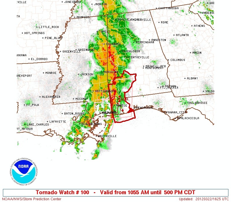 Tornado Watch – SW Alabama