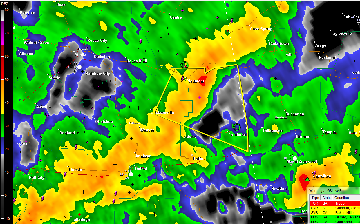 Severe Thunderstorm Warning: Calhoun/Cleburne