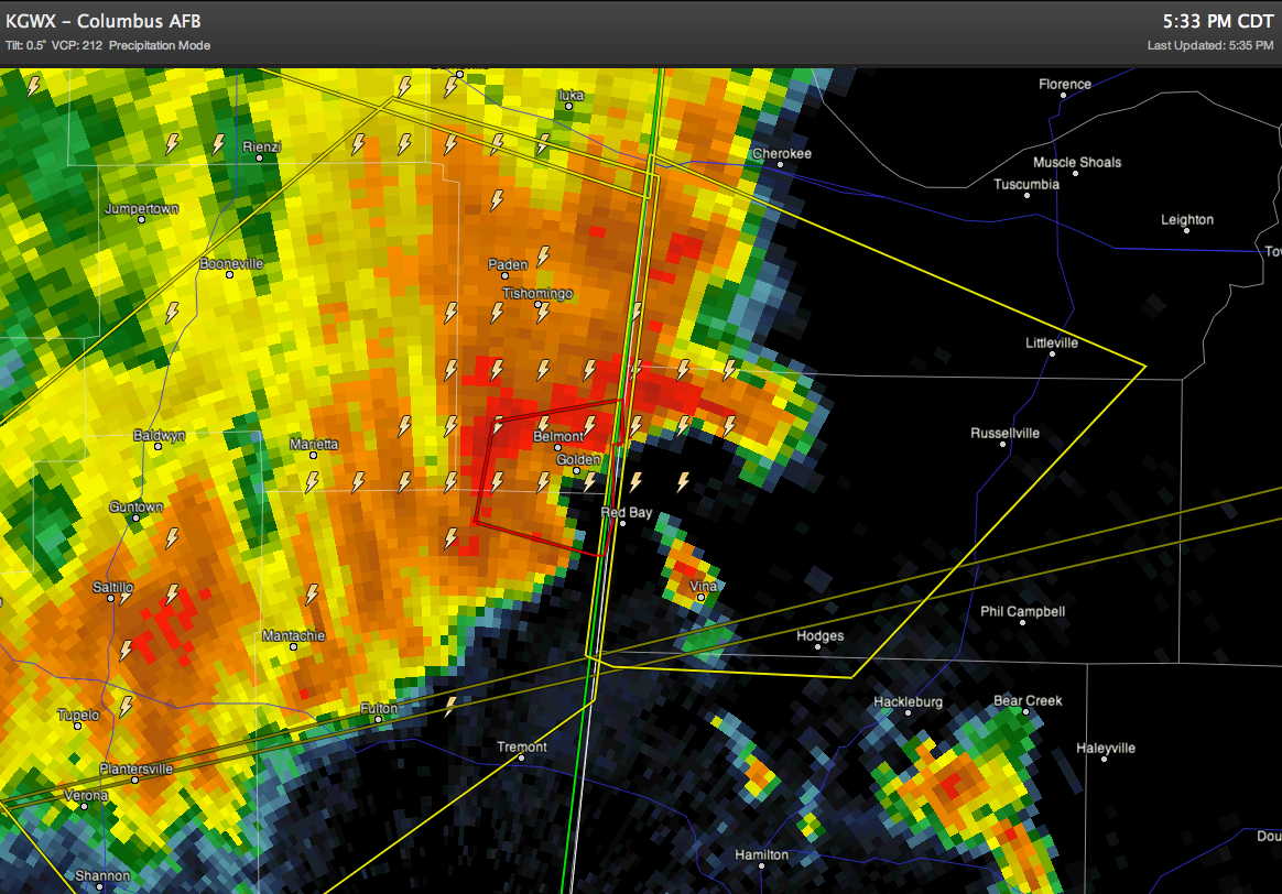 Possible Tornado West Of Franklin Co AL