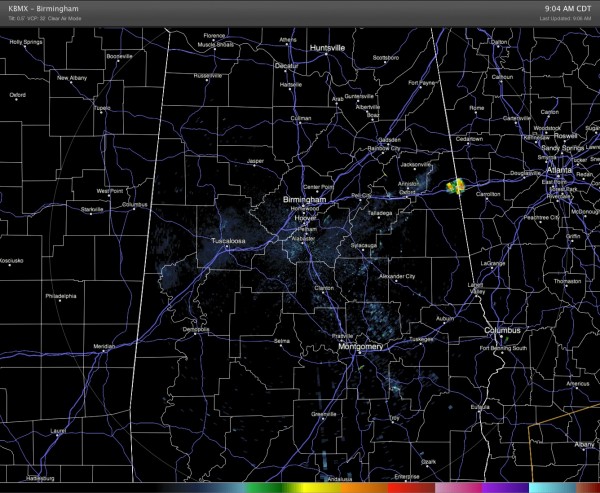 Radar from BMX at 9:04 am CDT, Sep. 28, 2012