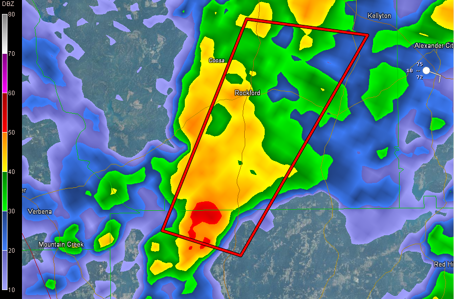 Tornado Warning, Coosa and Elmore Counties