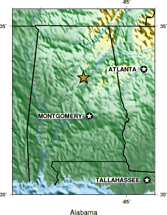 Alabama’s Largest Quake