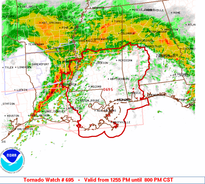 Tornado Watch Remains in Effect til 8PM
