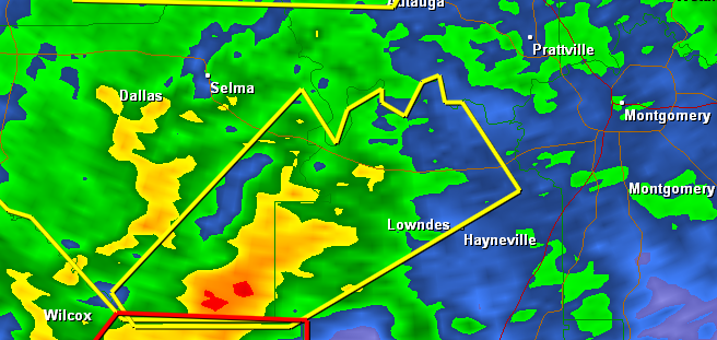 Severe Thunderstorm Warning : Dallas/Lowndes Counties til 830PM