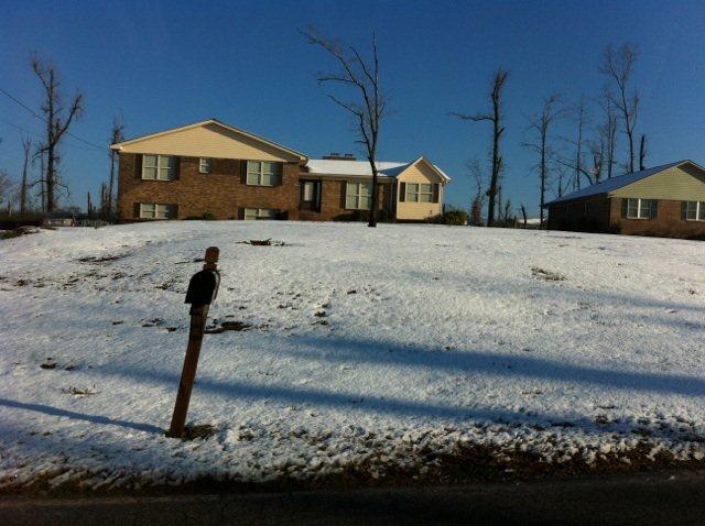 Snow Over A Tornado Path