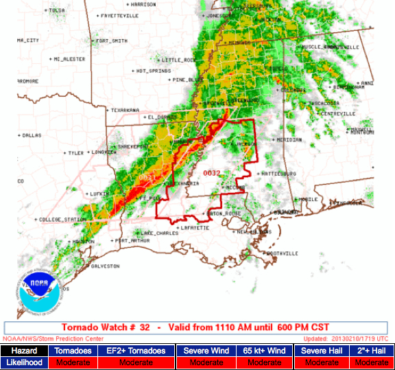 Tornado Watch Issued To Our West