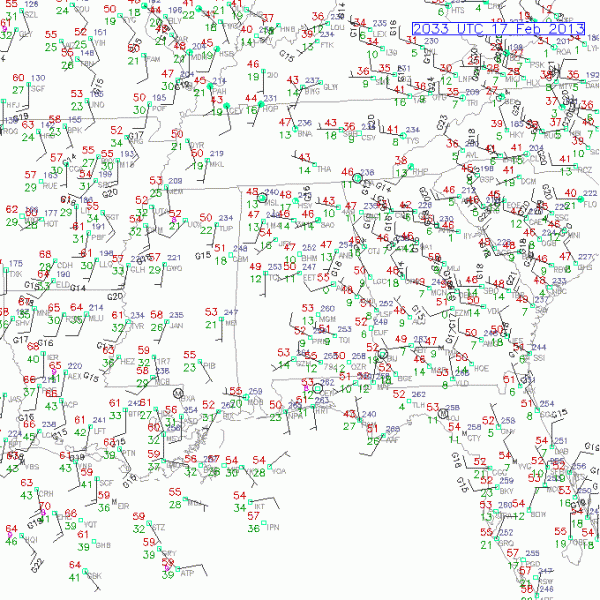 Surface Observations Plot