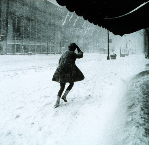 Mini skirts were the rage in 1969, but not good attire for a snowstorm.