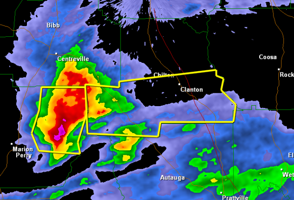 Severe Thunderstorm Warning Chilton County until 9:15 PM