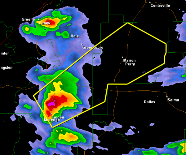 Severe Thunderstorm Warning Hale/Marengo/Perry until 930 PM The