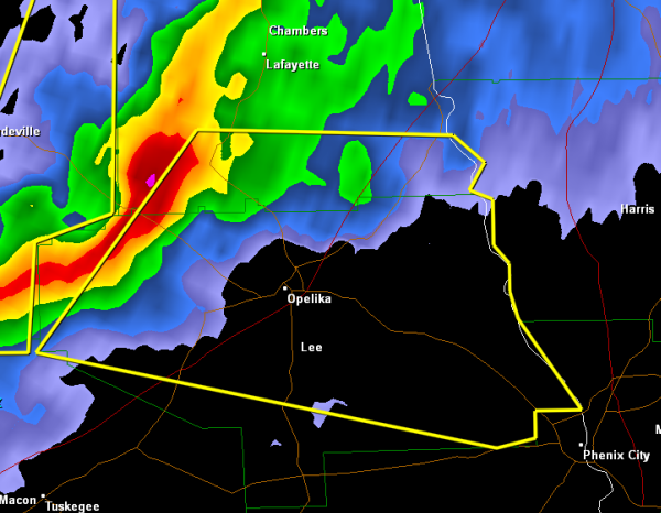 Severe Thunderstorm Warning : Lee/Chambers Counties til 4 PM