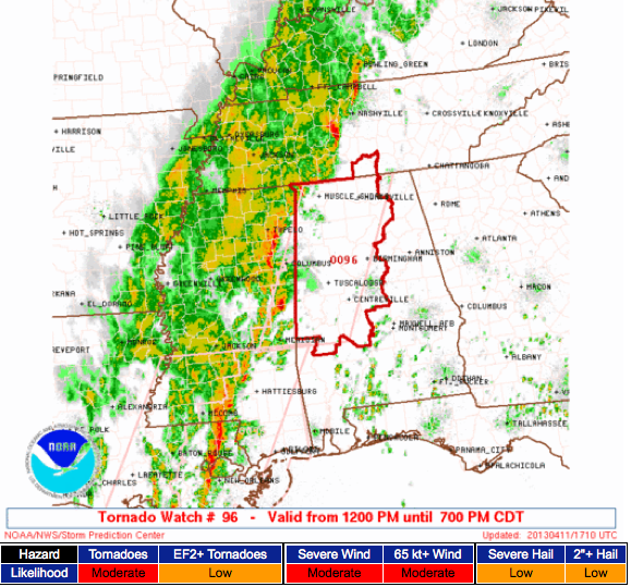 Tornado Watch for Central Alabama | Alabama Weather Network