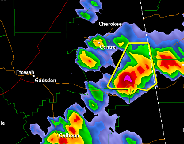 Severe Thunderstorm Warning Cherokee County until 4:15PM