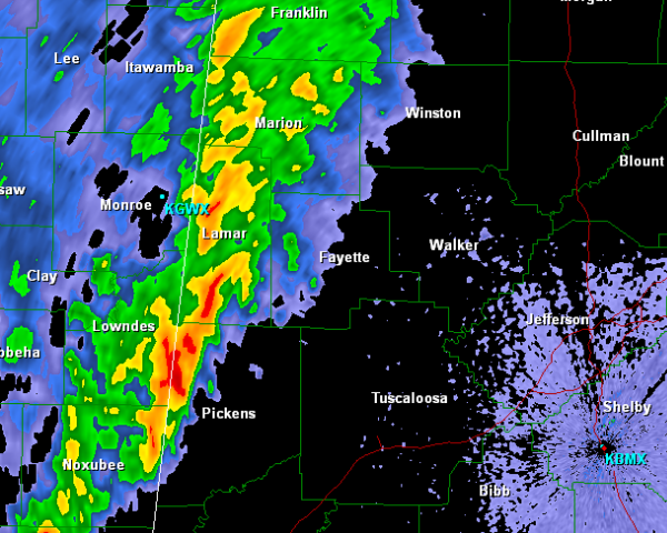 Strong Storms Impacting West Alabama