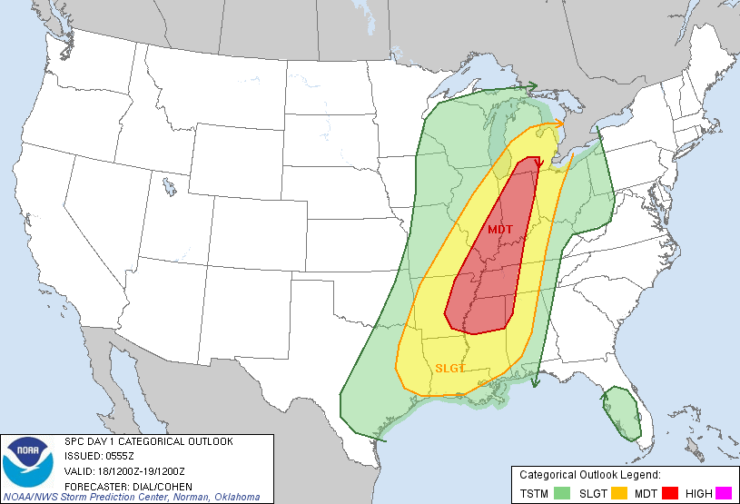 Severe Storms Possible After Midnight