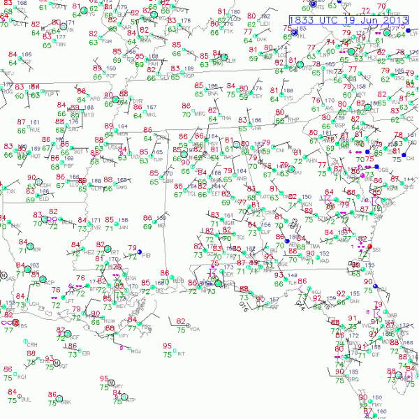 Southeast US Weather Observations