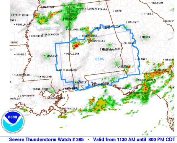 Severe Thunderstorm Watch until 8 PM