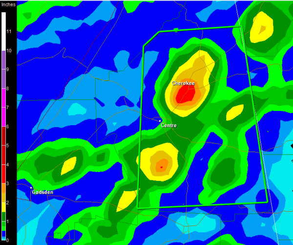 Flash Flood Warning Cherokee County until 7PM