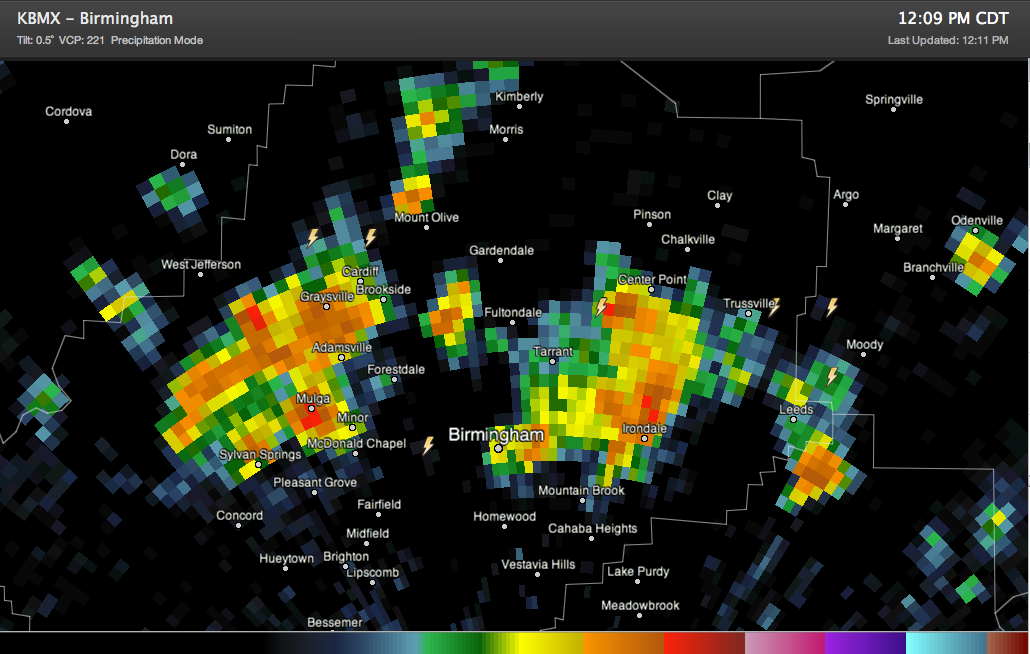 Strong Storms in Birmingham Area